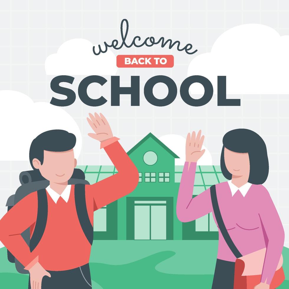 Hand drawn back to school illustration vector