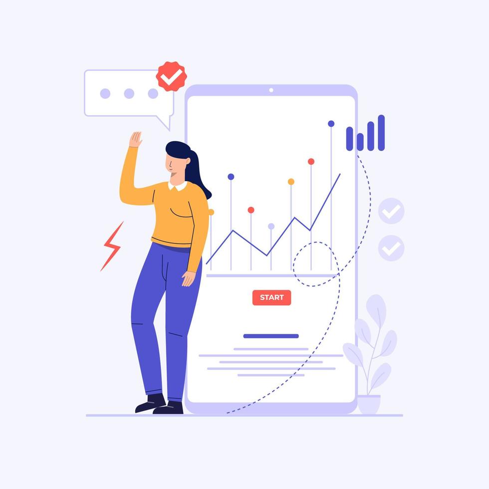 Startup life concept illustration vector