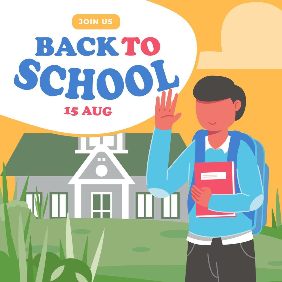 Hand drawn back to school illustration vector