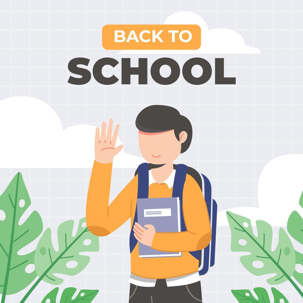 Hand drawn back to school illustration vector