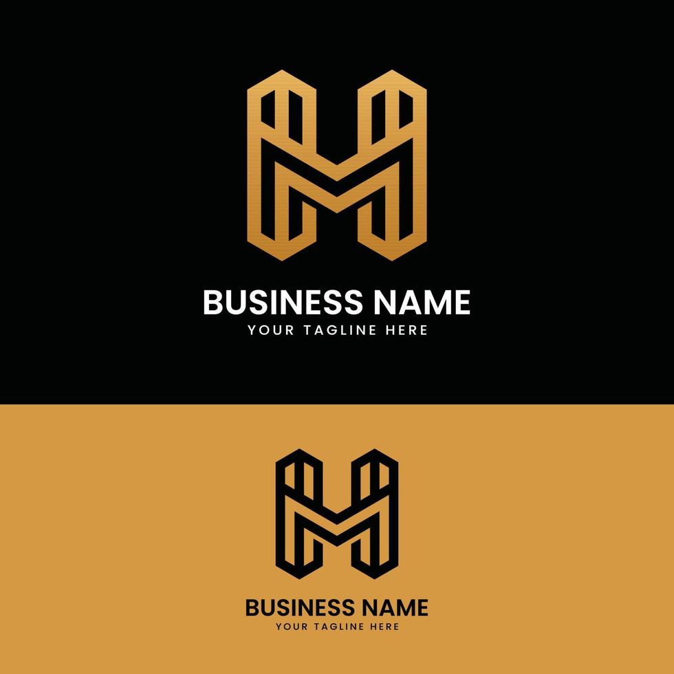 H M HM MH Letter Monogram Initial Logo Design Template. Suitable for General Sports Fitness Construction Finance Company Business Corporate Shop Apparel in Simple Modern Style Logo Design. vector