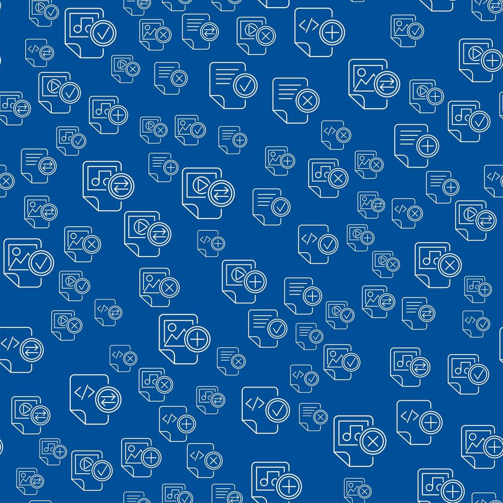 Seamless Pattern with Document Files Folders Icons vector
