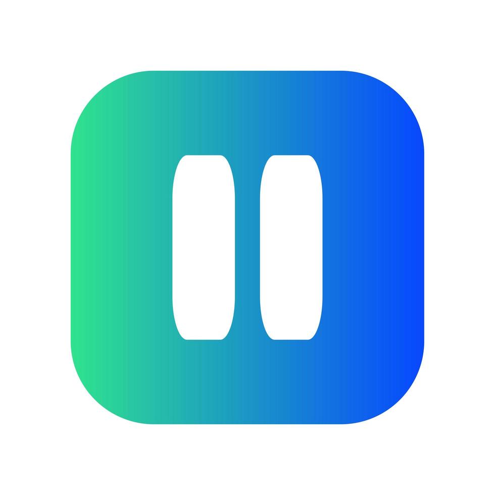 Design Media Record Player Pushbutton Pause Icon vector