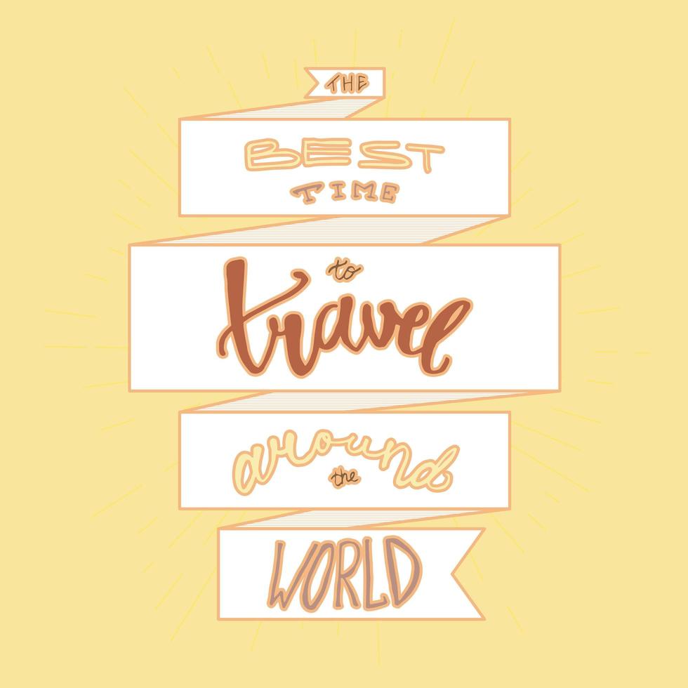 Travel inspirational lettering vector