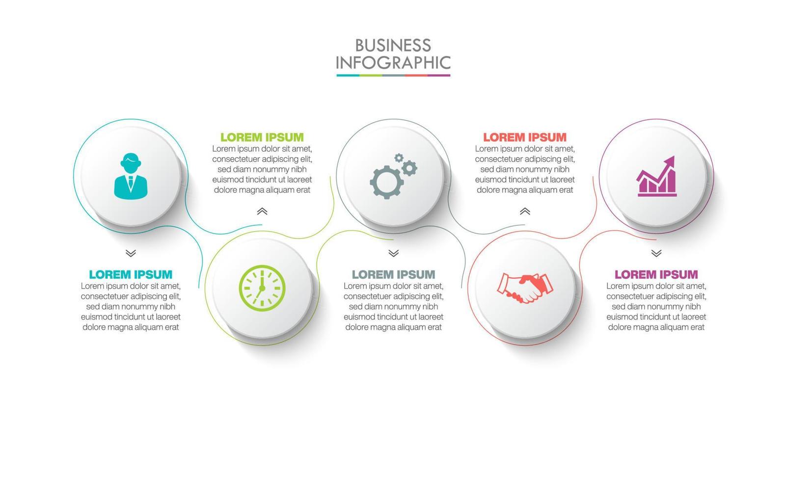 Presentation business infographic template vector