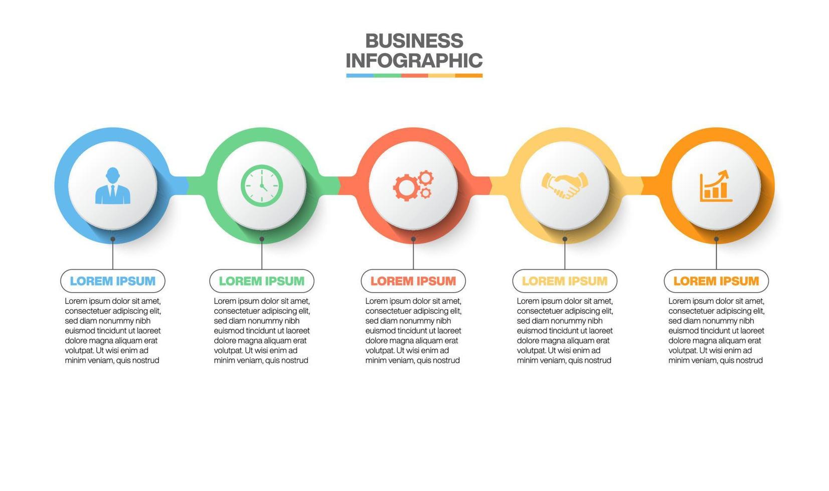Presentation business infographic template vector