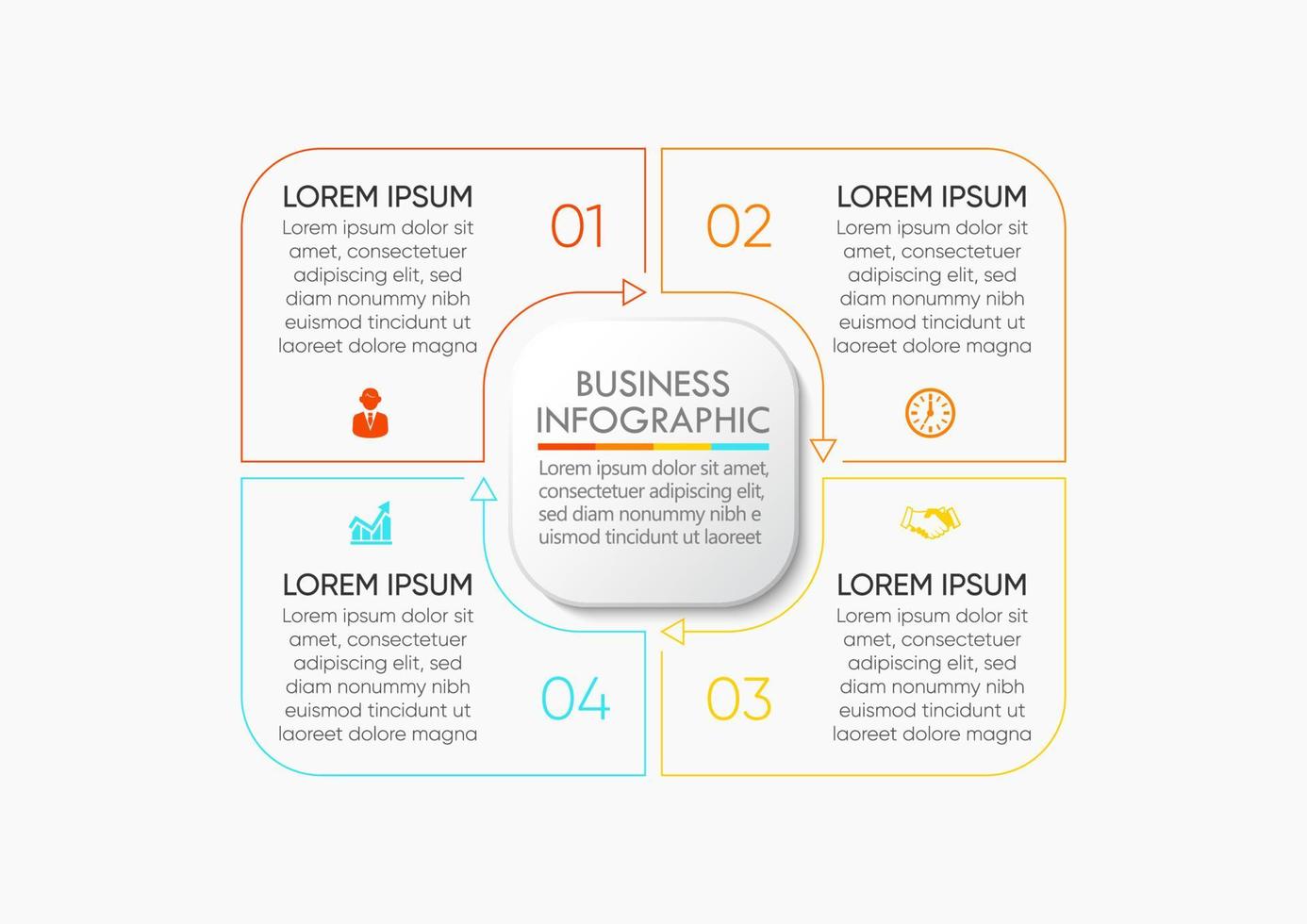 Presentation Business circle infographic template vector