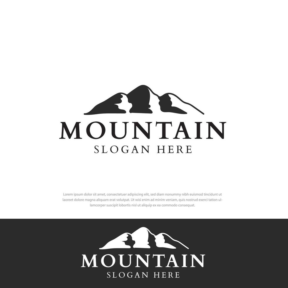 pico de la montaña paisaje vector logo diseño, viajes, plantilla de diseño, símbolo .icono