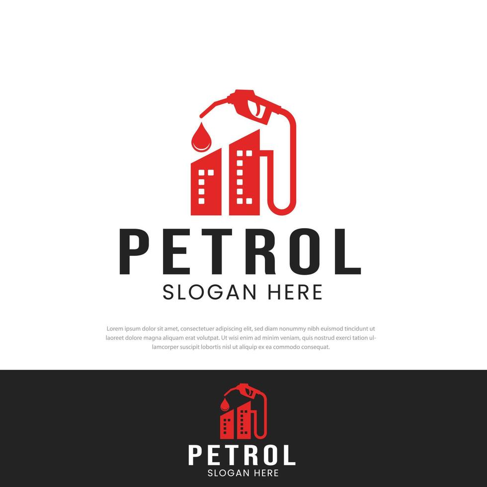 Petrol Pump logo city template design, icon, symbol, illustration, simple vector