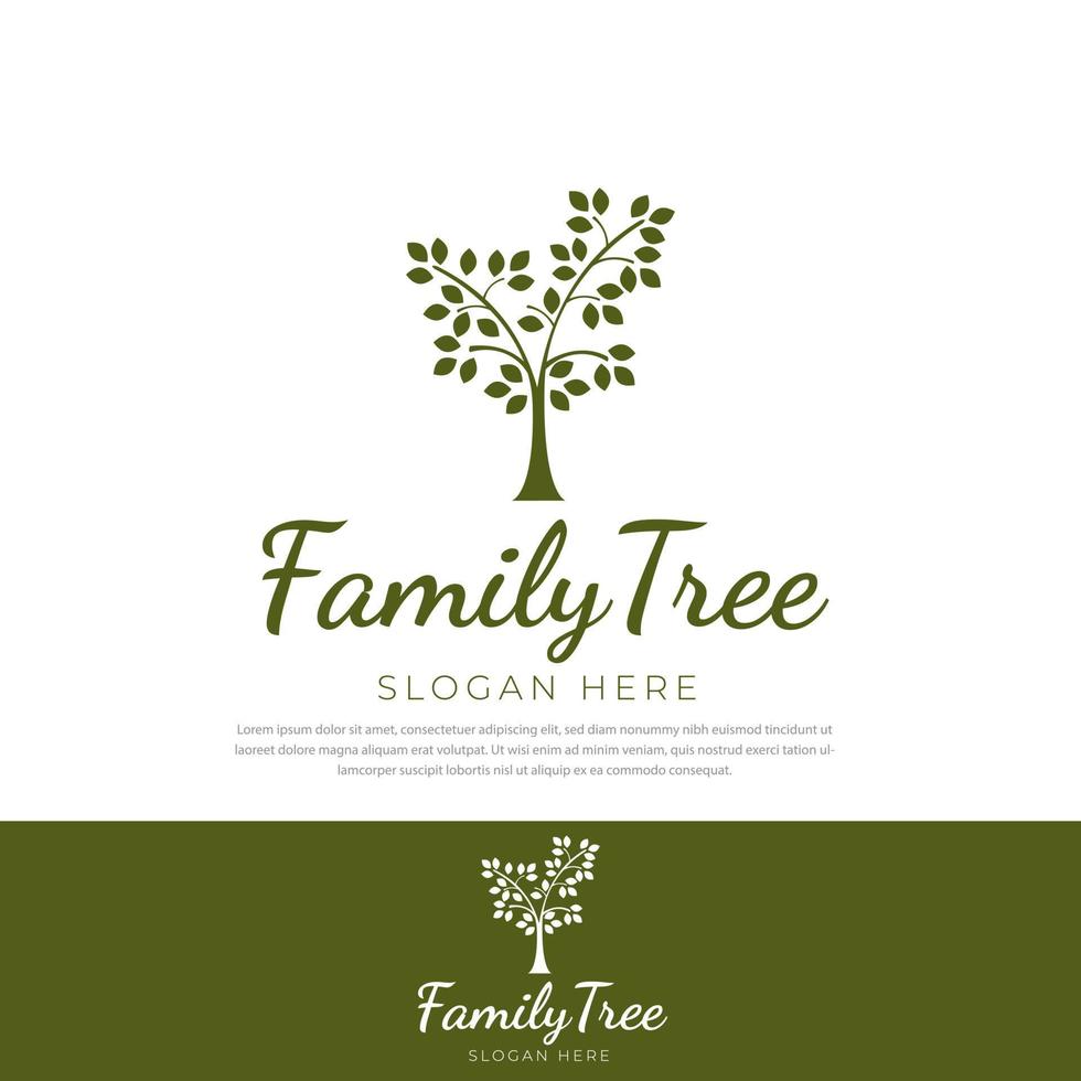 Tree Logo Template, tree illustration, symbol, icon, green leaf vector