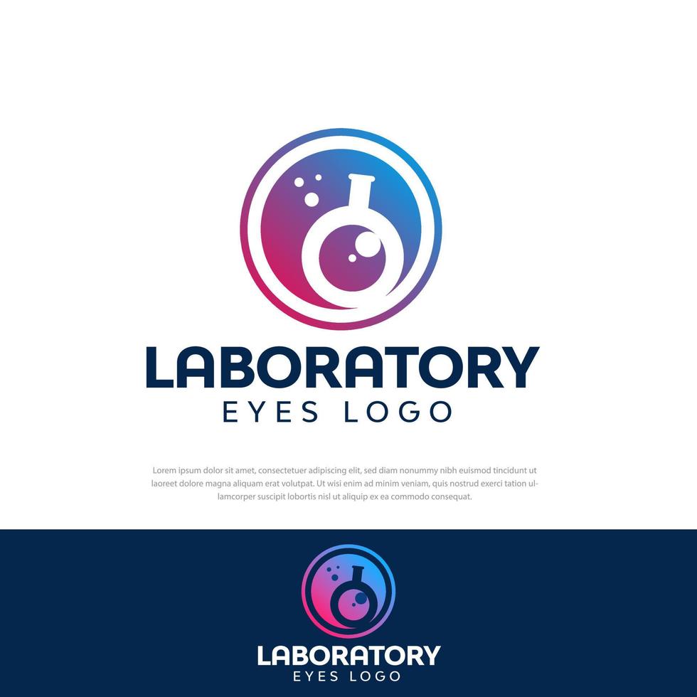 Laboratory eye logo Modern illustration with optics or Templates, symbols, icons, design illustrations vector