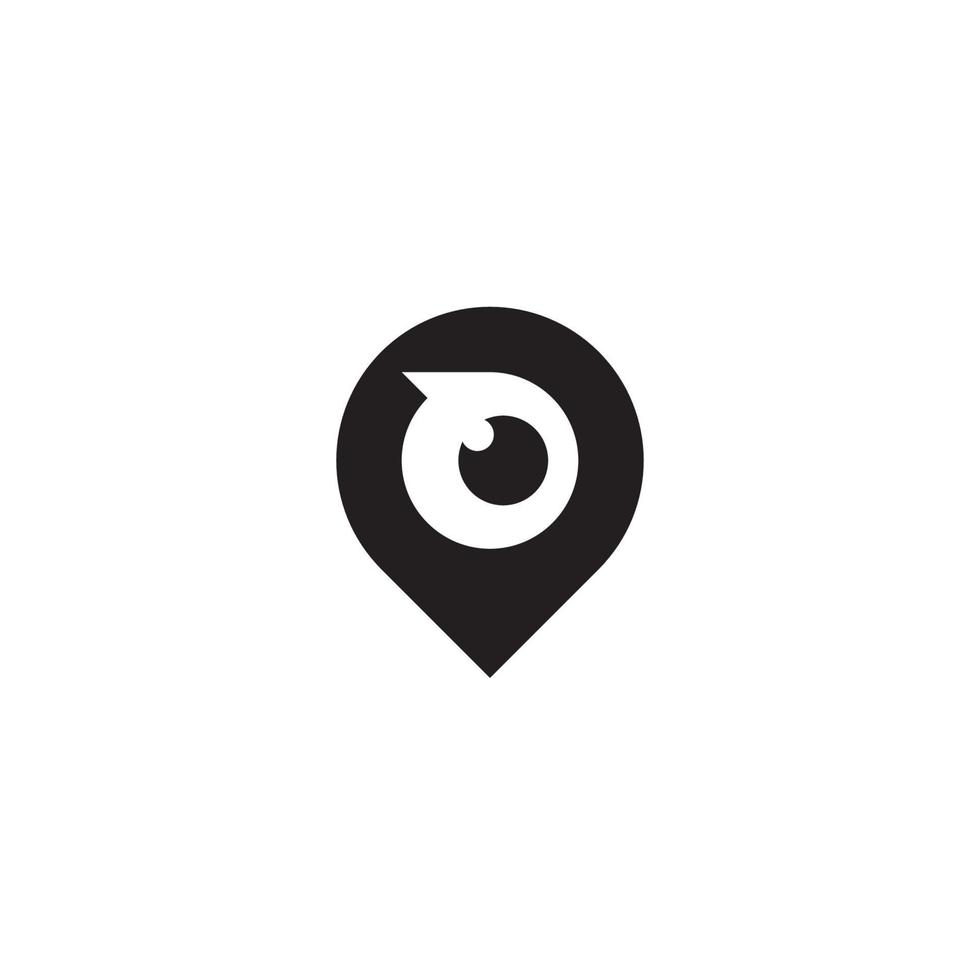 Location Mark and Bird Eye logo or icon design 4972597 Vector Art at