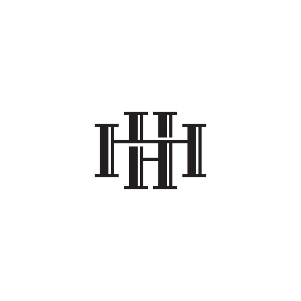 Letter HH logo or icon design vector