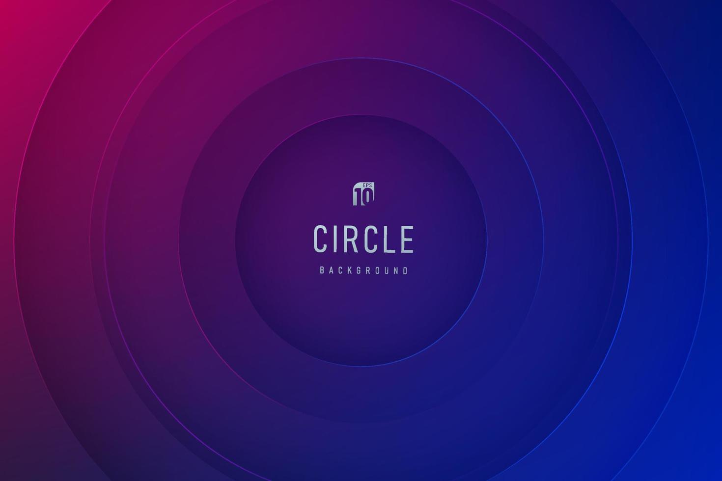 Abstract 3D radial circle papercut layer dark blue, red and purple background. Modern futuristic concept. You can use for cover template, poster, banner web, flyer, print ad. Vector illustration