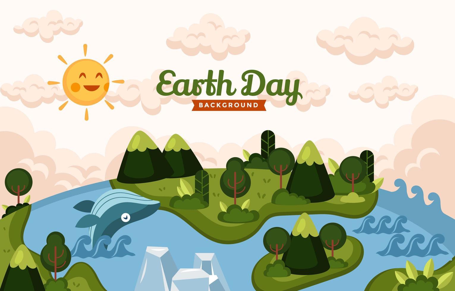 The Beauty of Nature on Earth Day vector