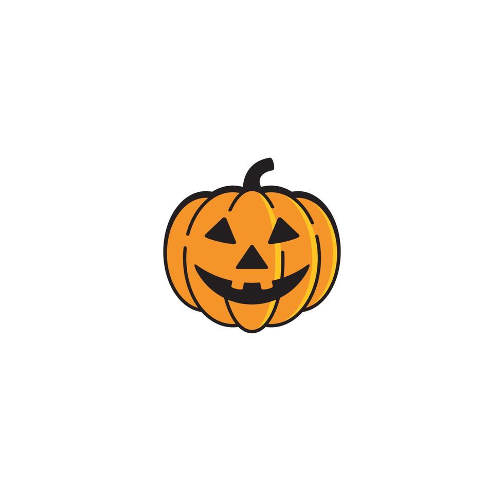 logotipo de cara de calabaza o diseño de personajes vector