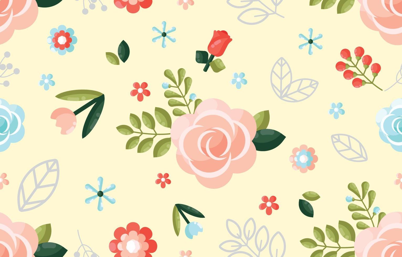 fondo floral de primavera vector