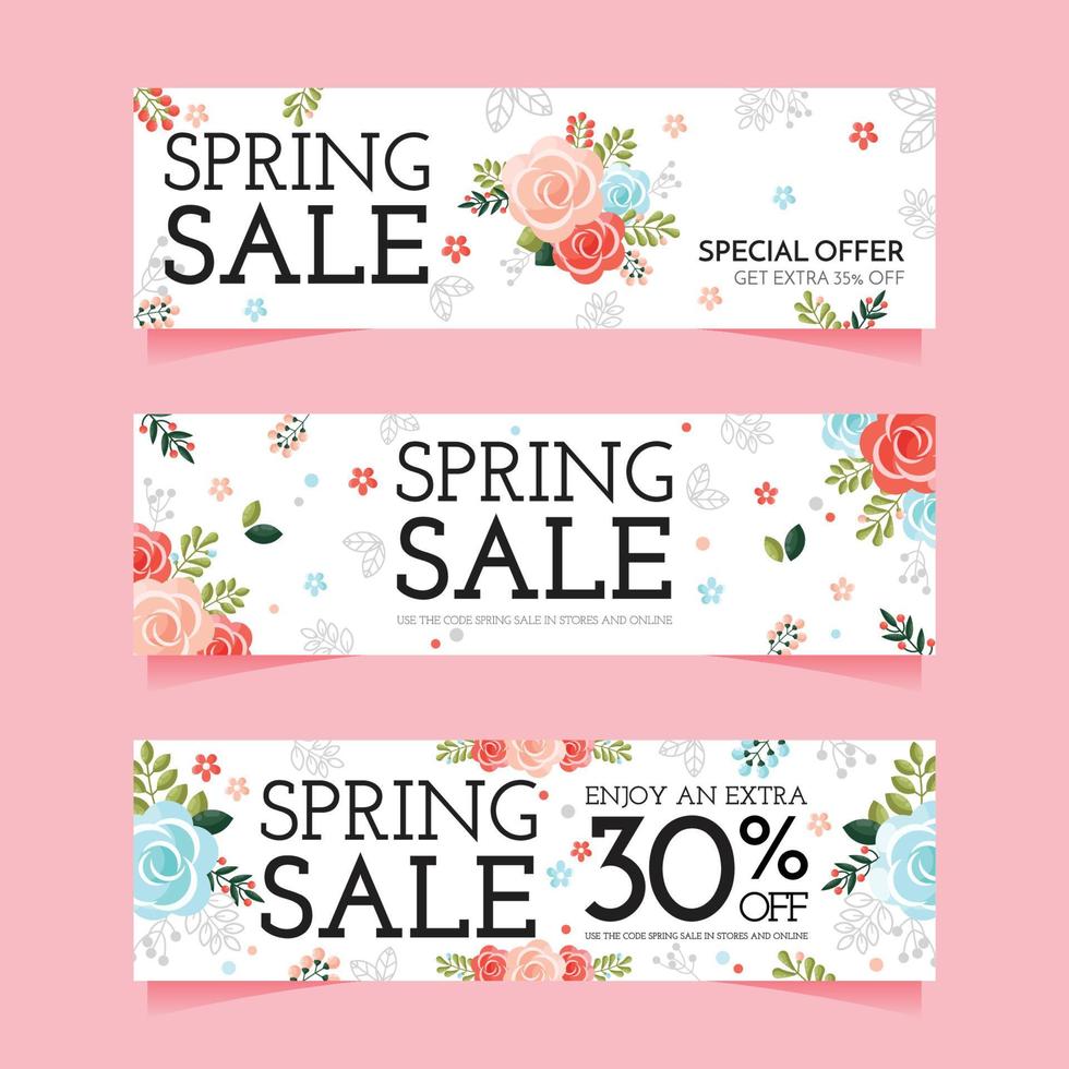 Spring Floral Banner vector