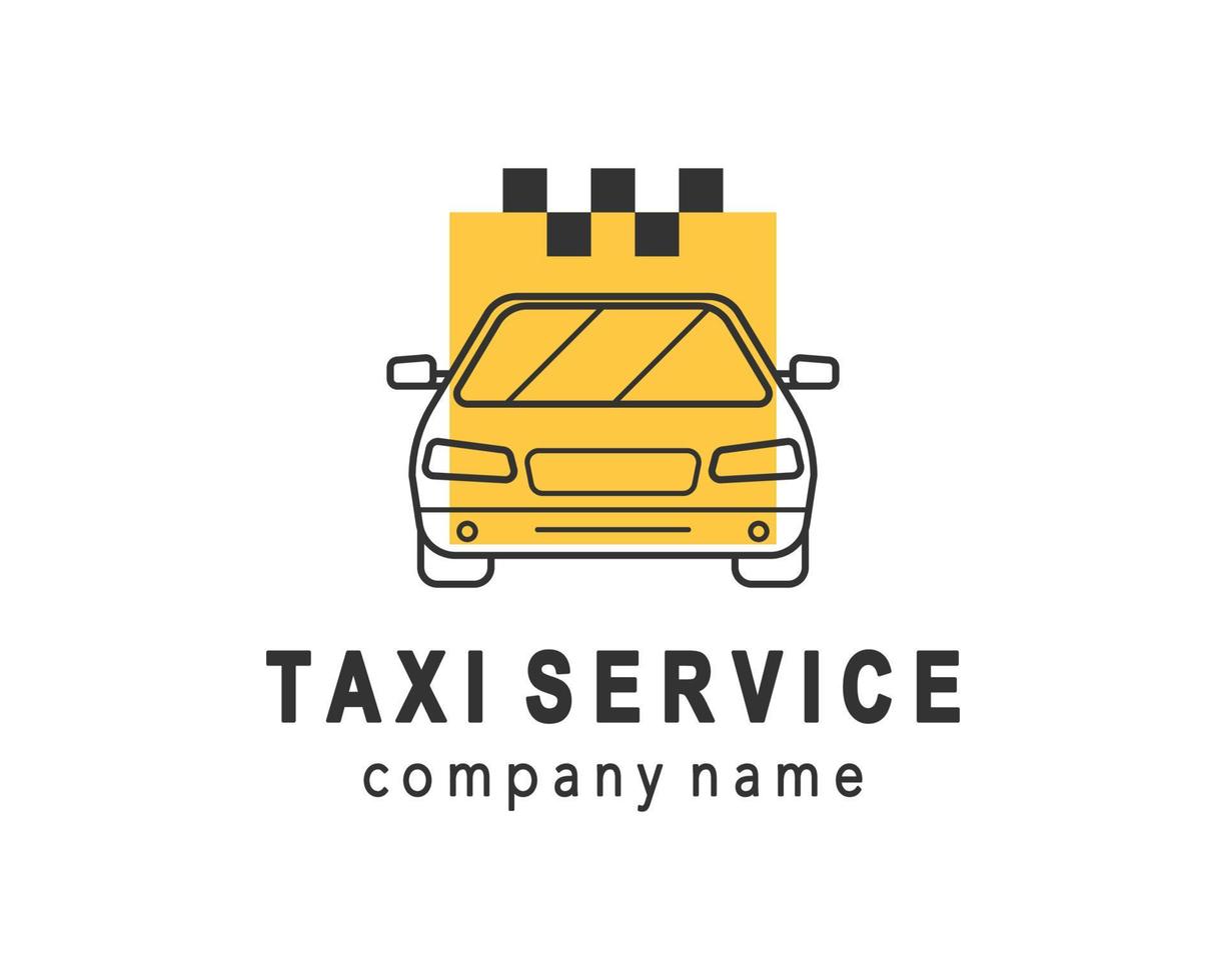 diseño de logotipo de servicio de taxi vector