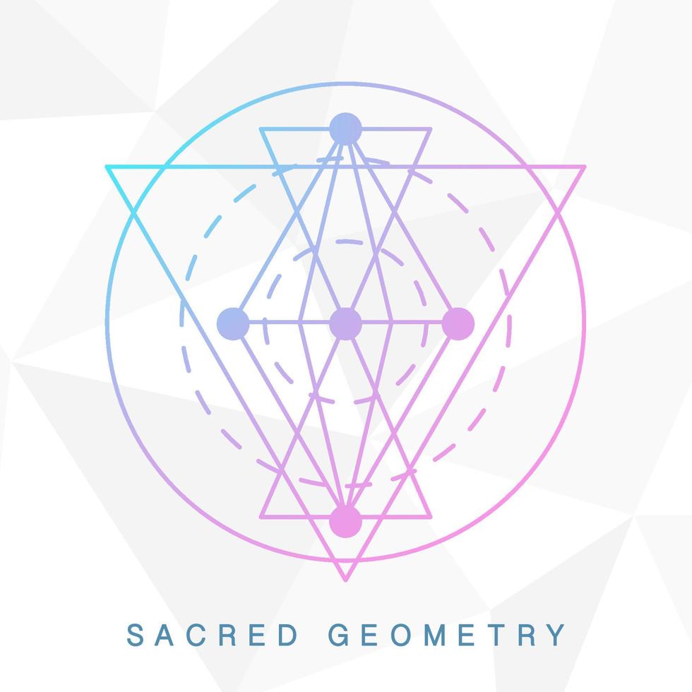 Sacred geometry sign. Linear Modern Art vector