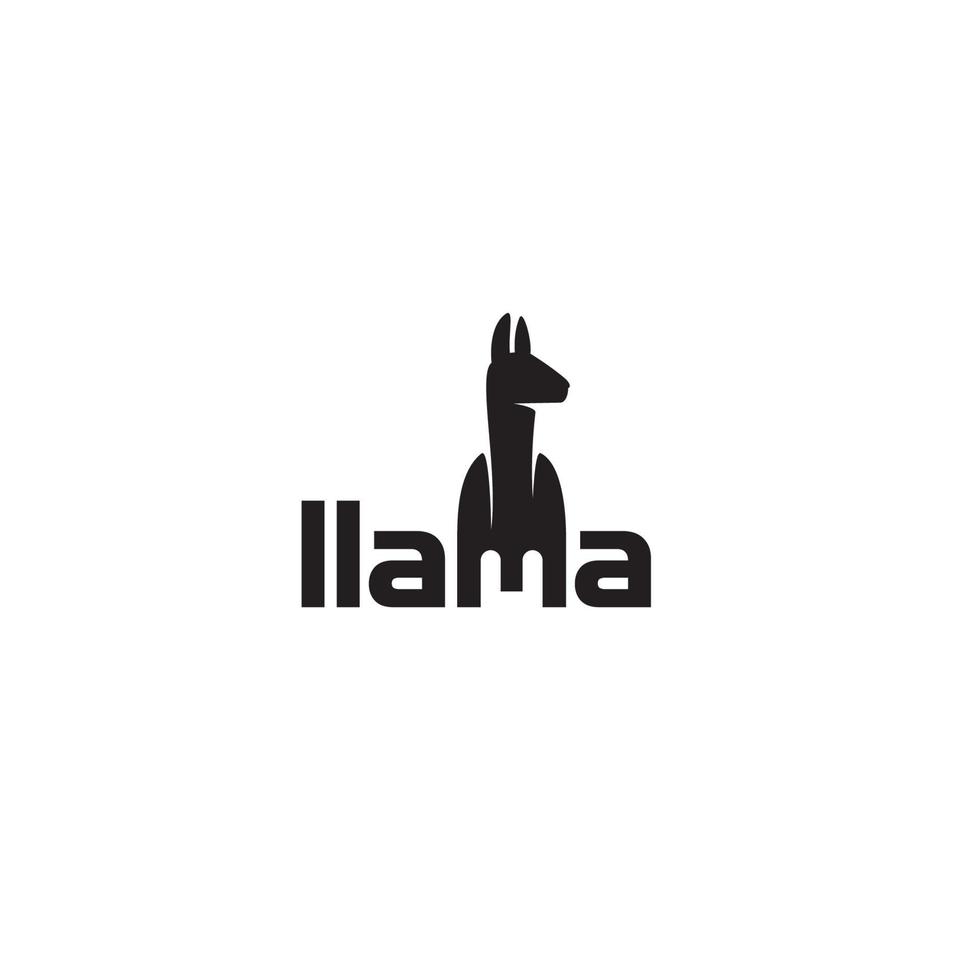 a simple Llama wordmark logo design vector