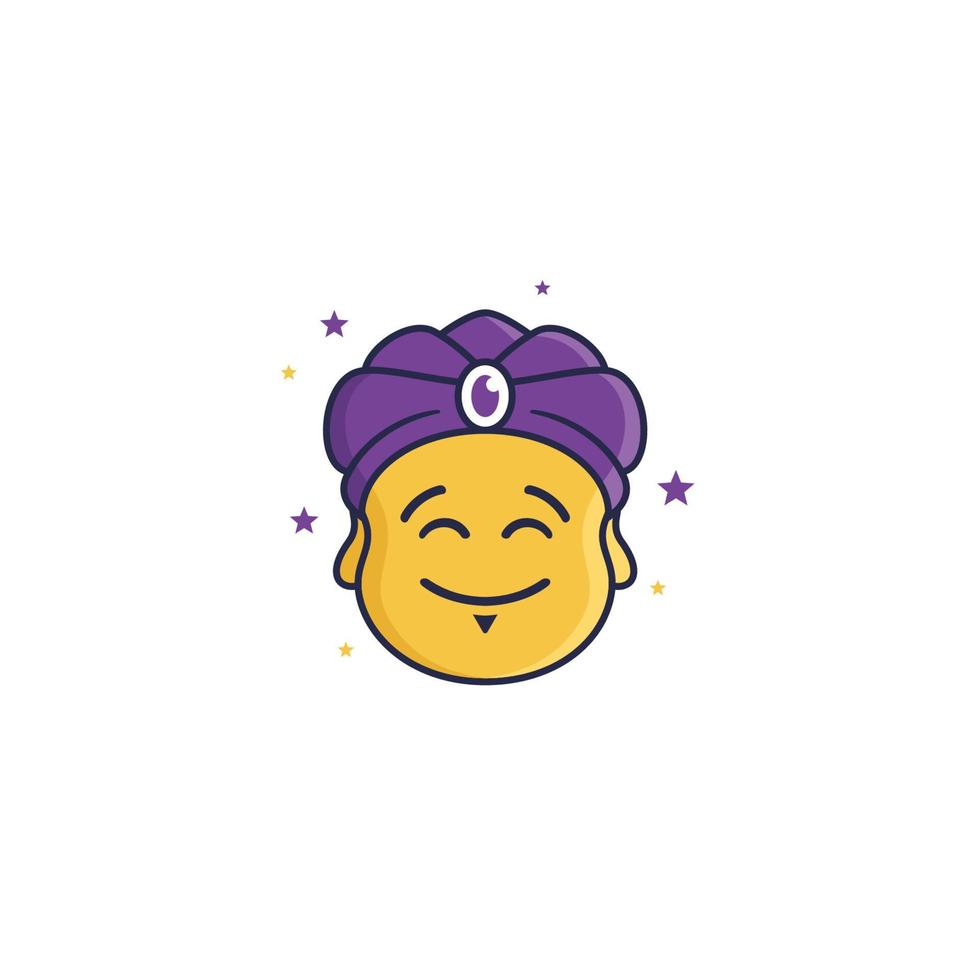 Genie Face logo or icon design vector