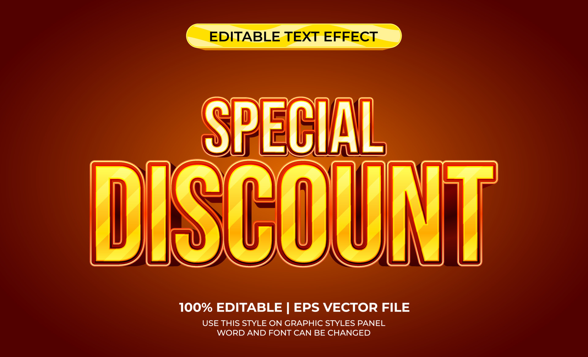 Special Discount 3d Text With Gold Theme Luxury Typography For Sale