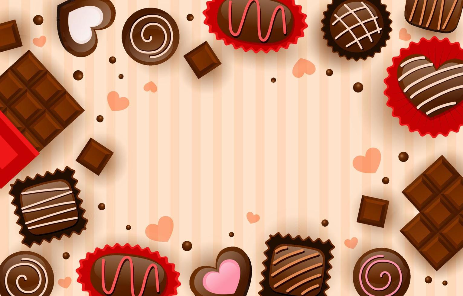 lindo fondo de chocolate vector