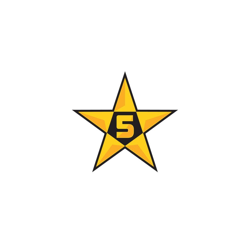 5 Star logo or icon design vector
