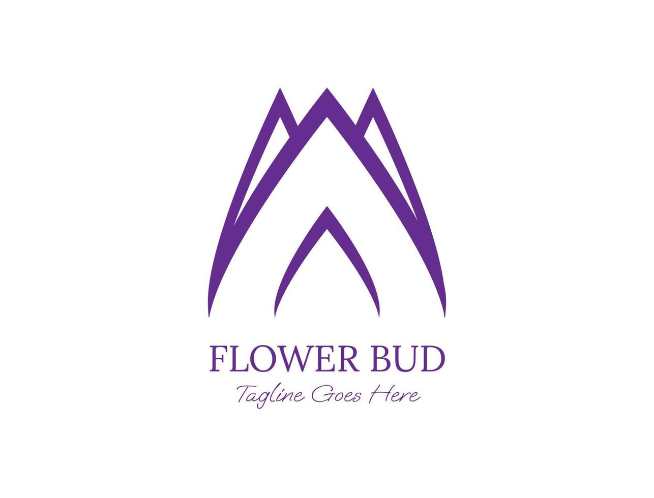 Flower buds in purple color for beauty logo vector