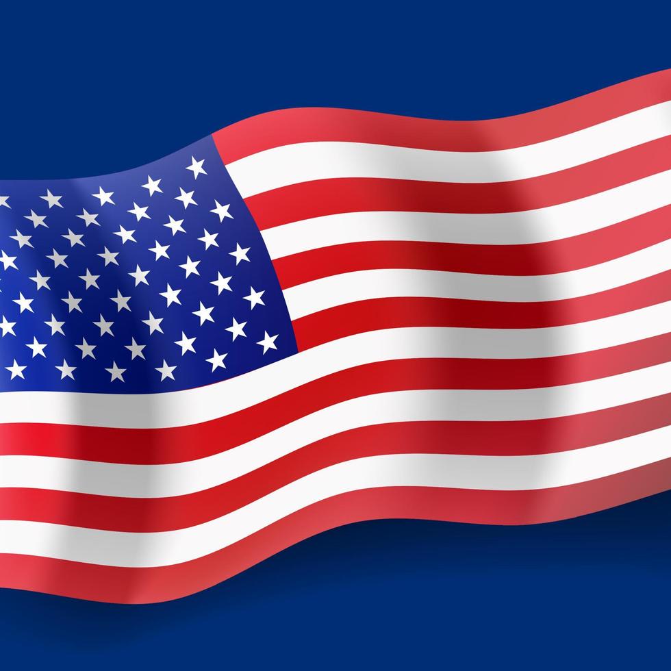 USA flag background template. Vector Illustration