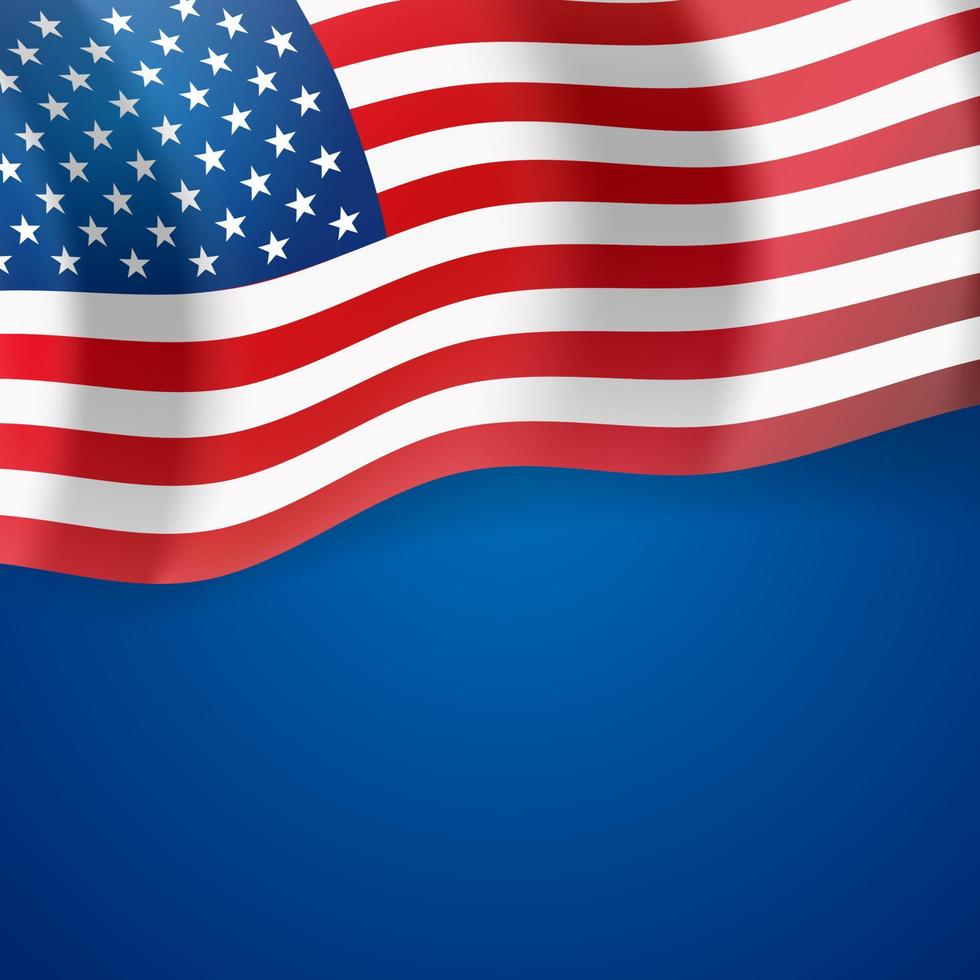 USA flag background template. Vector Illustration