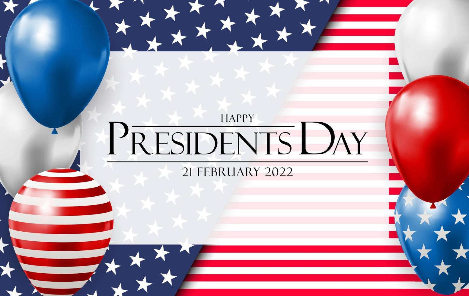 USA President Day Party Holiday Background. Vector Illustartion EPS10
