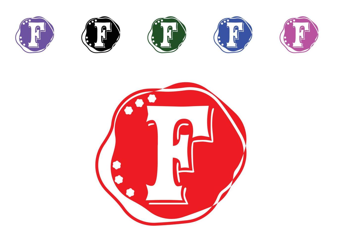 F letter logo and icon design template vector