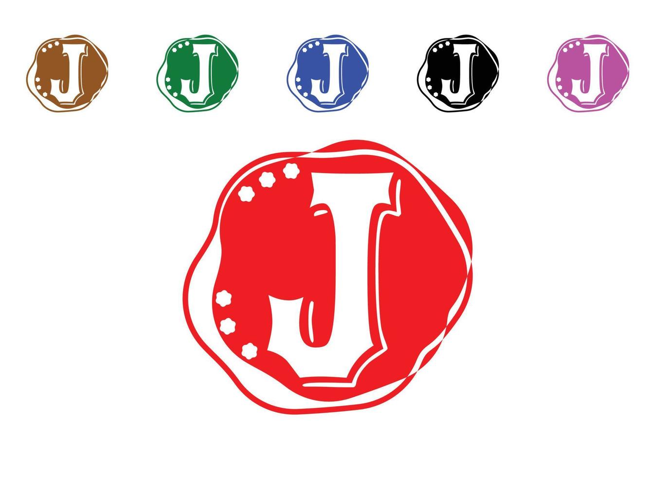 J letter logo and icon design template vector