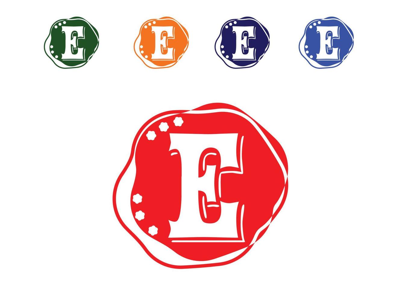 E letter logo and icon design template vector