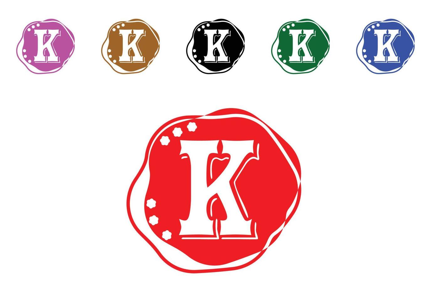 K letter logo and icon design template vector