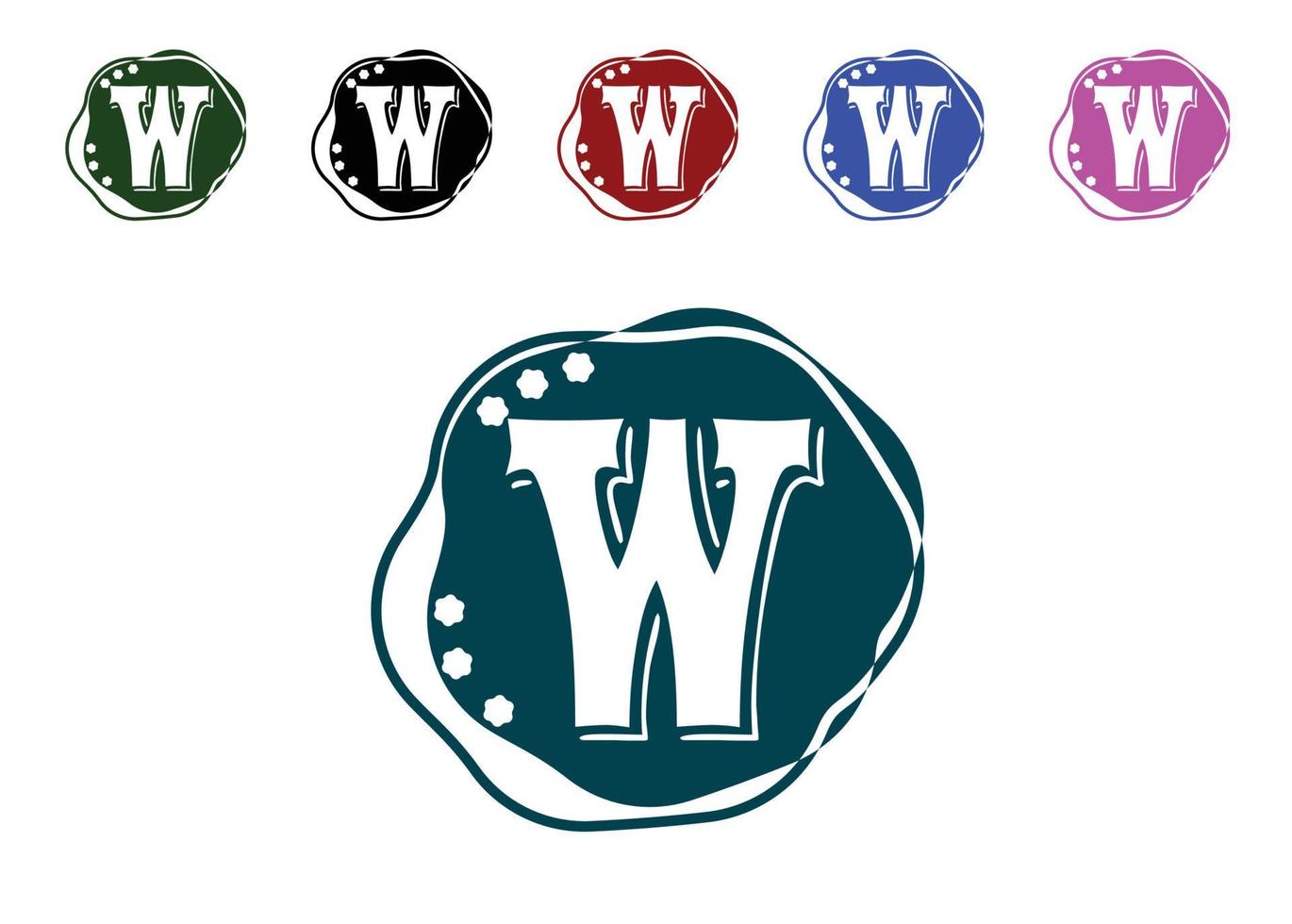 W letter logo and icon design template vector