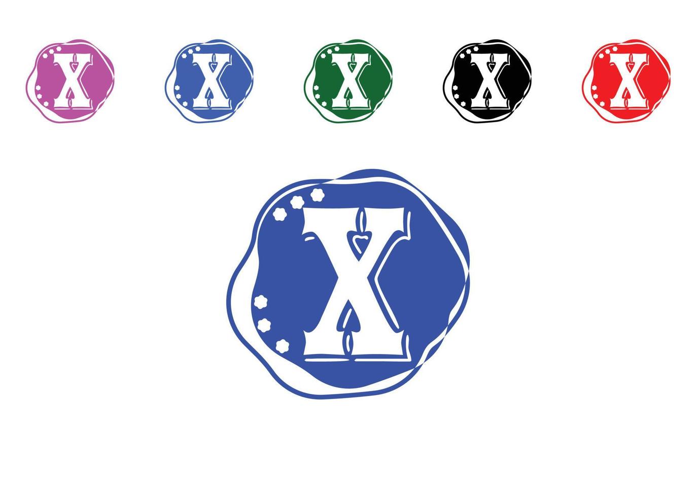 X letter logo and icon design template vector