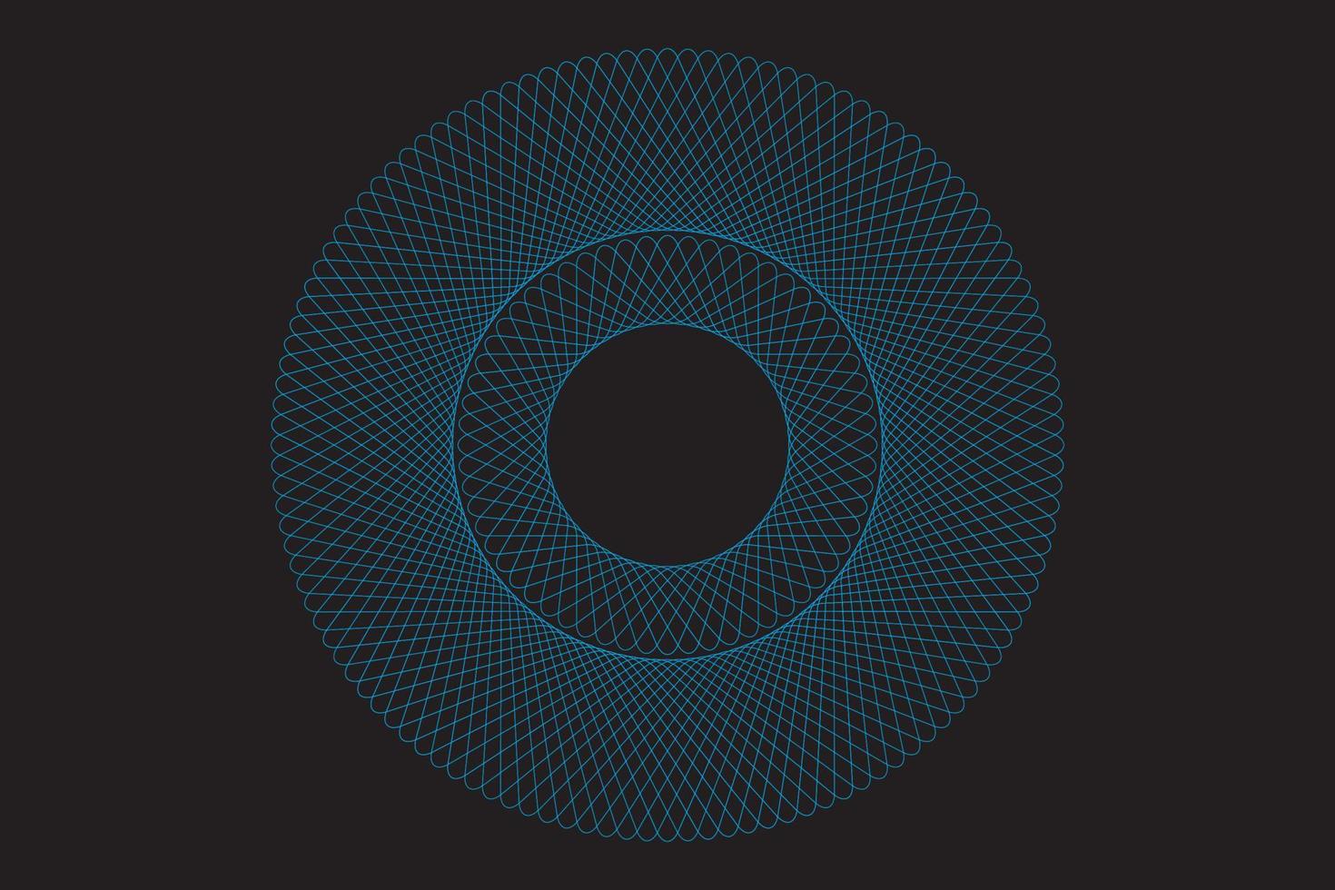 Circle Transform Shape with Lines Blue vector