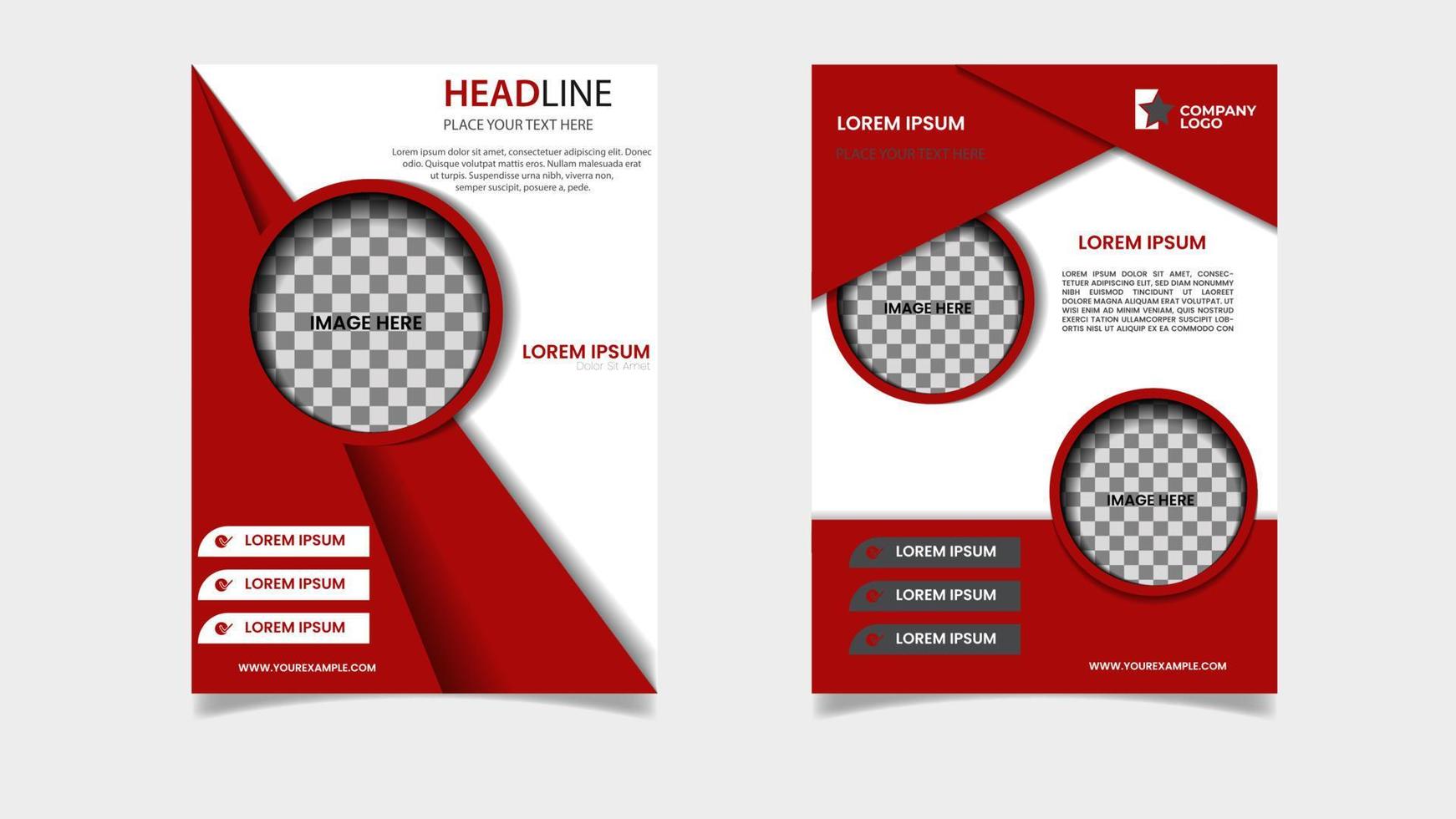 Flyer Abstract Red Circle Vector