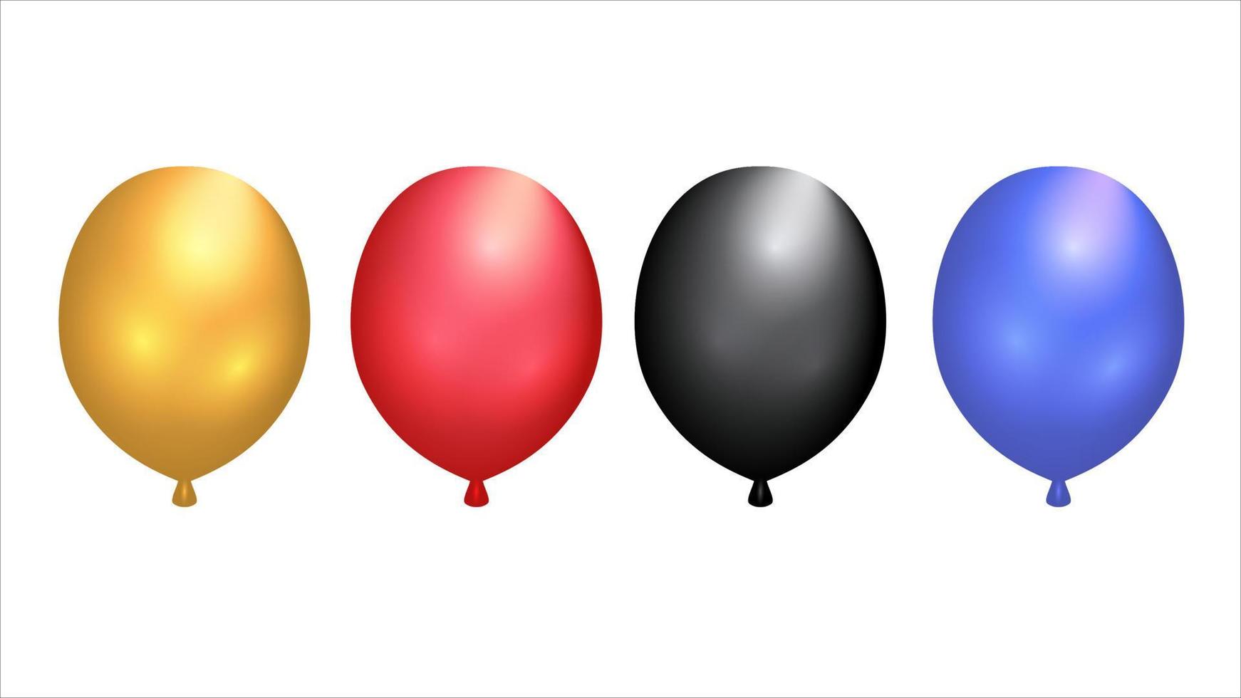 Realistic Balloons Set Vector
