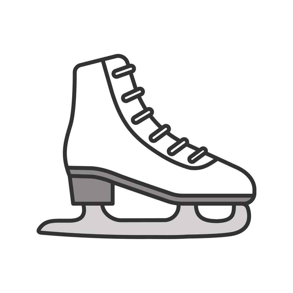 icono de color de patinaje sobre hielo. bota de patinaje. ilustración vectorial aislada vector