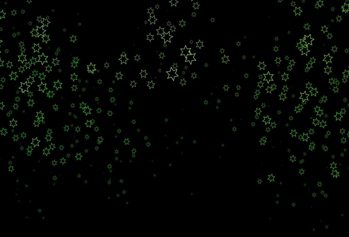 Dark Green vector layout with bright stars.