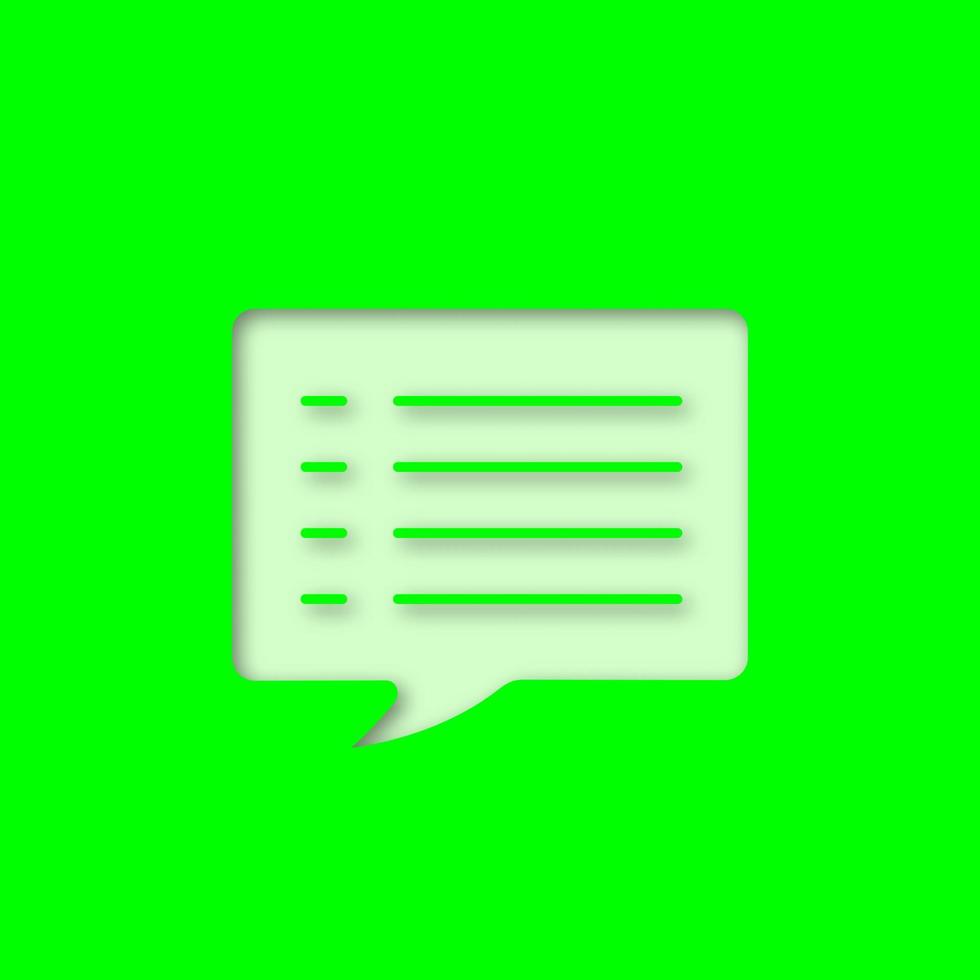 Speech bubble paper cut out icon. Chat box. Vector silhouette isolated illustration