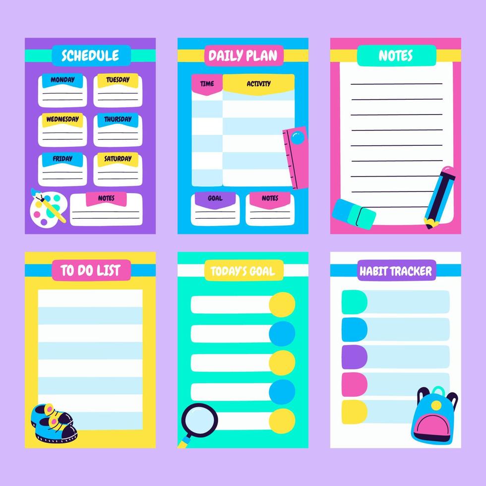 School Journal Template vector