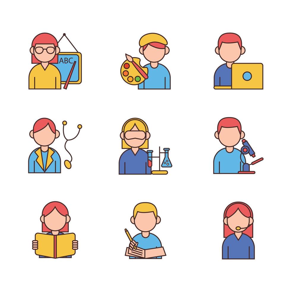 Back To Work Icon Set vector