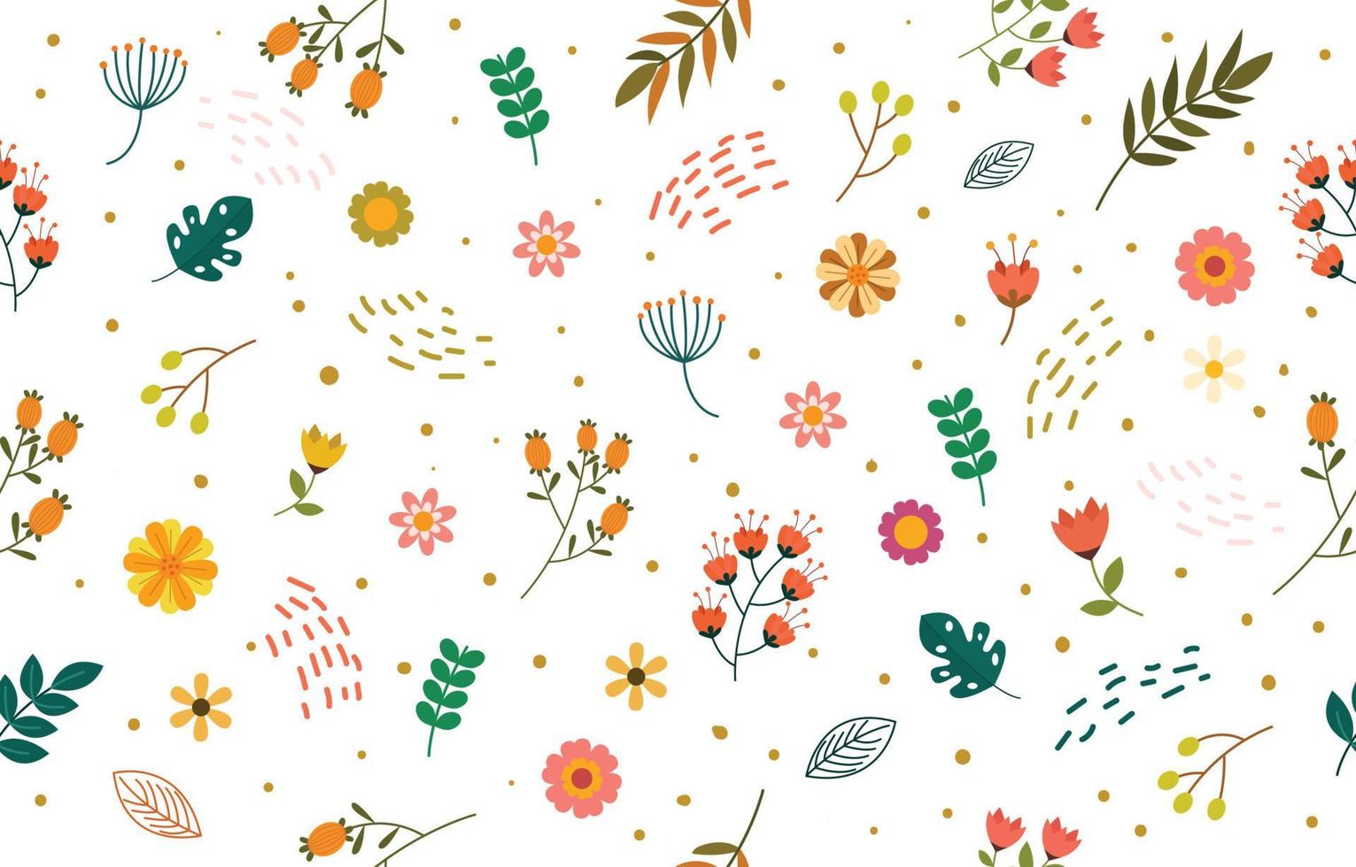 primavera floral de patrones sin fisuras vector