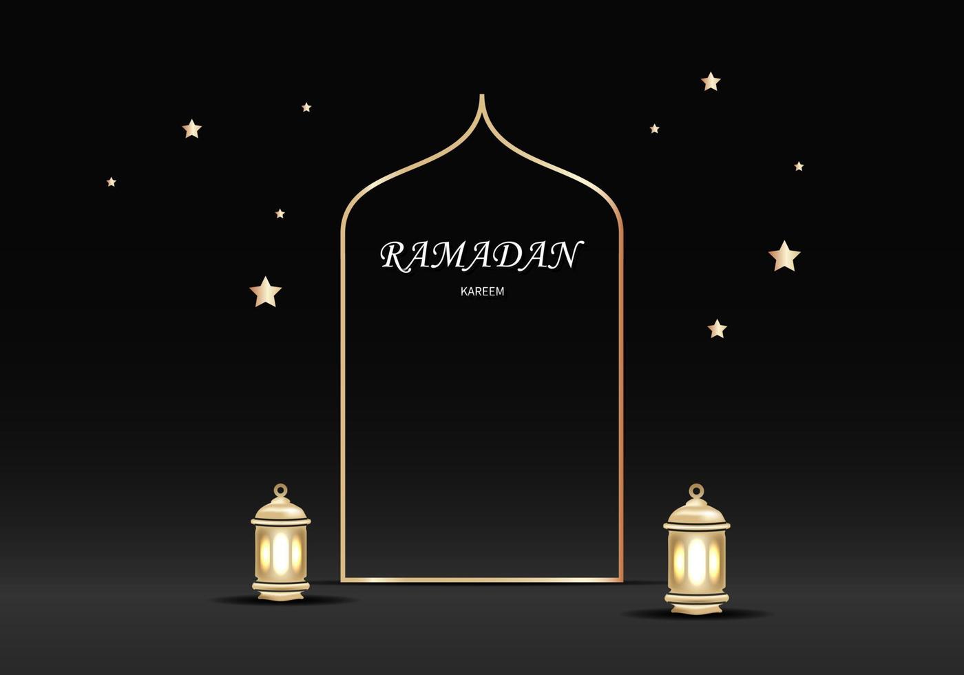 Decorative objects in Islam. Vector ornaments for the month of Ramadan or Eid al-Fitr. Vector illustration.