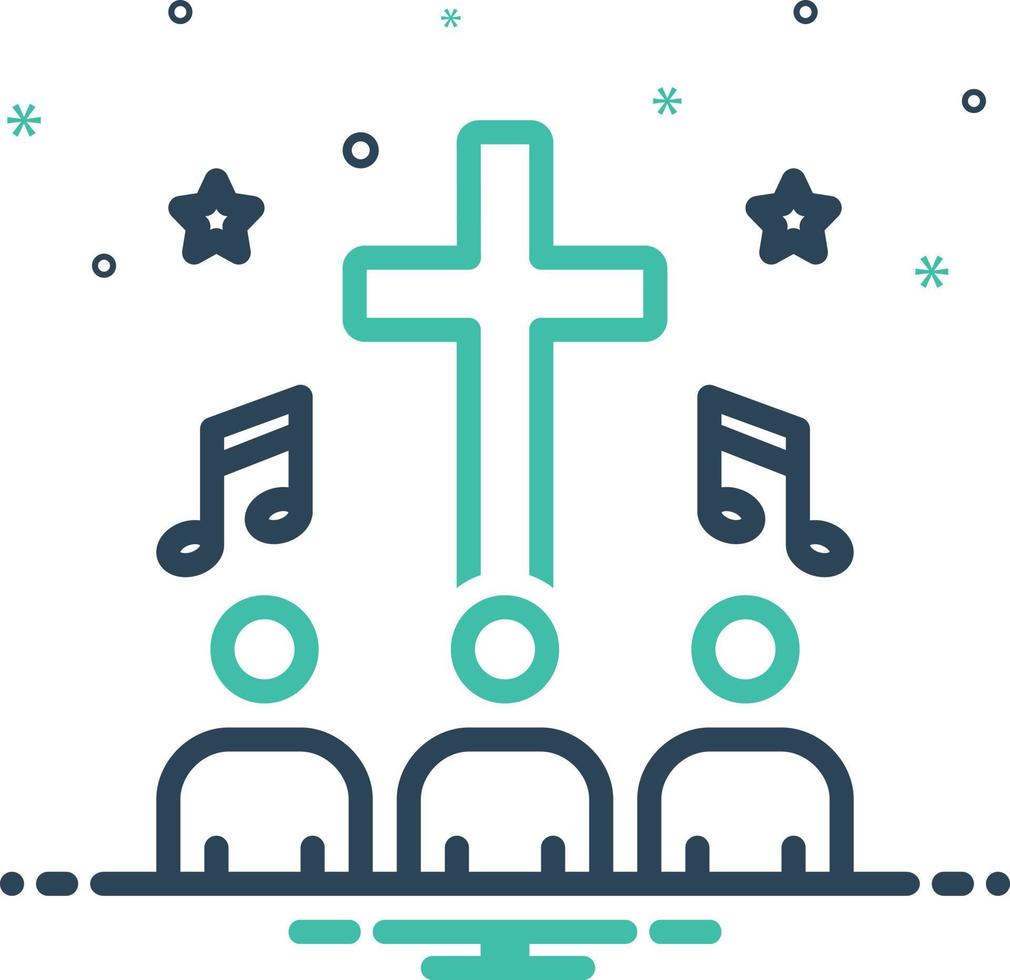 Mix icon for hymn vector